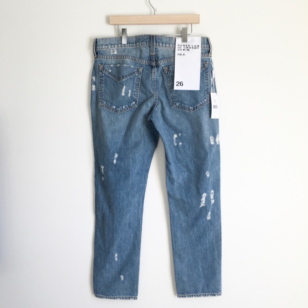NWT 10 Crosby Derek Lam Mila Midrise Girlfriend Ankle Jeans Size 26